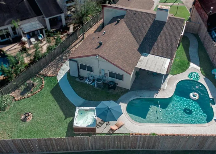 Houstongem Private Pool & Hot Tub 20 Min To Dt