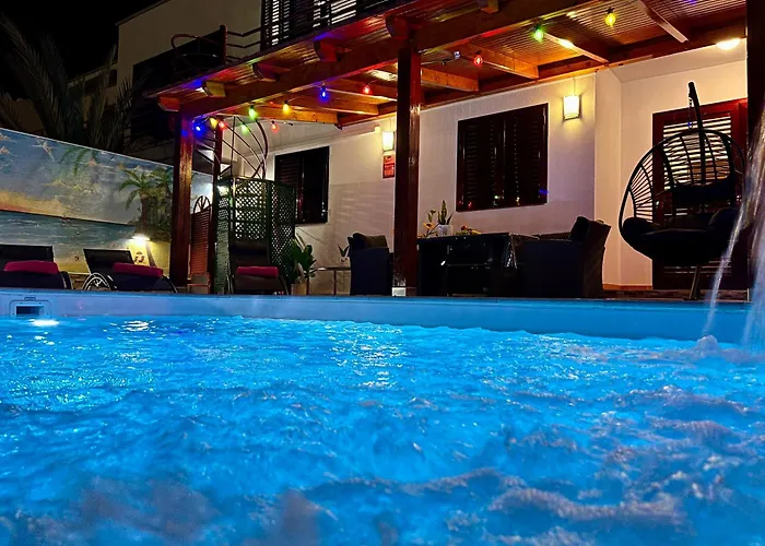Villa Puerto Rico In Front Of The Shopping Center With Private Heated Saltwater Pool With Jacuzzi Function & Arcade Games Or St Andard Villa Puerto Rico In Front Of The Shopping Center With Private Heated Saltwater Large Jacuzzi No Pool& Arcade Games