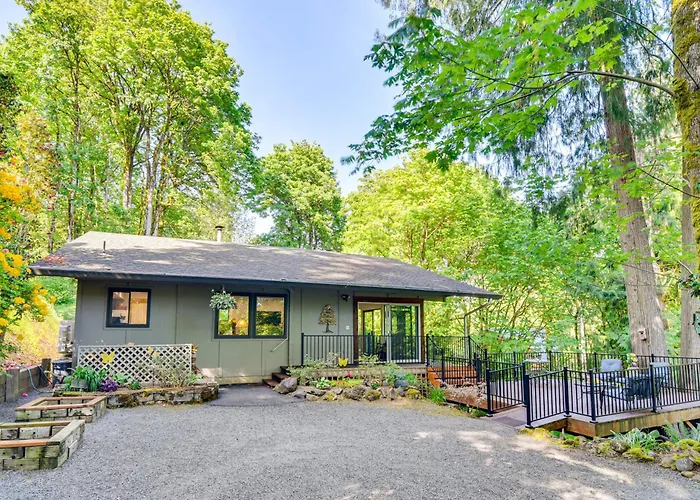 Riverfront Woodland Cabin: Wooded & Forested Views