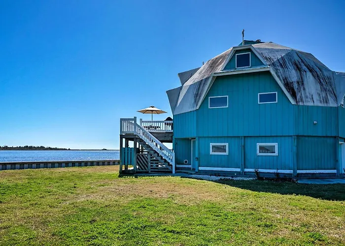 Atlantic Coast Dome Home Across From Sound With View