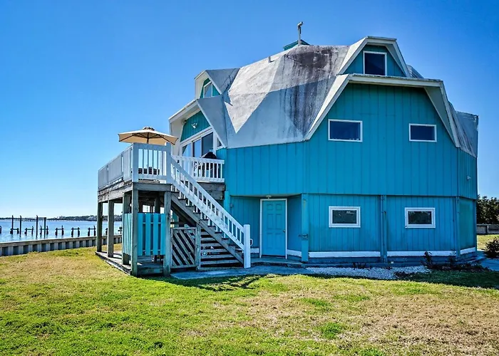 Atlantic Coast Dome Home Across From Sound With View